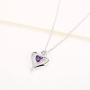 Caperci Classic Sterling Silver Heart Pendant Necklace - Best Christmas Day Necklace for Mom / Wife