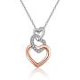 TANGPOET Heart Necklaces for Women 18K Rose Gold Plated S925 Sterling Silver Infinity Love Necklace Forever Love Heart Cubic Zirconia Pendant Jewelry Gift for Teens Mother Daughter