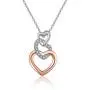 TANGPOET Heart Necklaces for Women 18K Rose Gold Plated S925 Sterling Silver Infinity Love Necklace Forever Love Heart Cubic Zirconia Pendant Jewelry Gift for Teens Mother Daughter