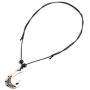 Scddboy Hawaiian Fish Hook Pendant Hemp Cord Adjustable Chain - Maori Tribal Necklace