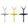 UM Jewelry Women Men Stainless Steel Antique Nail and Wire Cross Pendant Crucifix Necklace