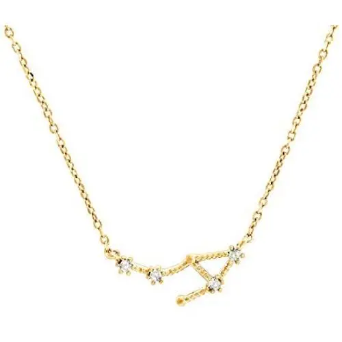 PAVOI 14K Gold Plated Astrology Constellation Horoscope Zodiac Necklace 16-18'' PAVOI 14K Gold Plated Astrology Constellation Horoscope Zodiac Necklace 16-18''