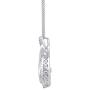 Dancing Diamond''Forever Love'' Two-Hearts Pendant Necklace in 925 Sterling Silver by Parade of Jewels (1/4 ct.tw.), 18''