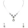Faship Gorgeous Rhinestone Crystal Floral Necklace Earrings Set