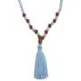 Self-Discovery Prayers Rudraksha 108 Japa Mala Meditation Beads Yoga Necklace with Tassel