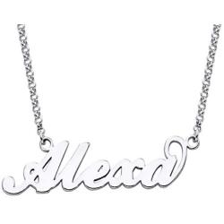 YINSHIFU 18K Gold Plated Name Necklace Personaliaed Name Plate Necklace Gift for Women