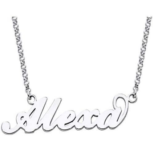 YINSHIFU 18K Gold Plated Name Necklace Personaliaed Name Plate Necklace Gift for Women