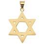 JAJAFOOK Star of David Pendant 18K Yellow Gold Iced Out Solid Jewish Necklace Jewelry, Cuban Chain