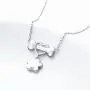 925 Sterling Silver Cute Paw Print Pendant Necklace for Women 925 Sterling Silver Cute Paw Print Pendant Necklace for Women