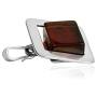Ian and Valeri Co. Cherry Amber Sterling Silver Modern Square Pendant Necklace Chain 18''