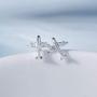 Tiny Airplane Stud Earrings Cute Aircraft Earrings for Women Men Girls Children