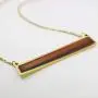 Ms.Iconic 35x6MM Silver Rose Gold Plated Rectangle Bar Mood Charm Color Change Necklace Color Changing Jewelry Bridesmaid Wedding Gift for Her