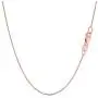 14k Rose Gold Cable Link Chain Necklace, 0.8mm