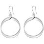SA SILVERAGE 925 Sterling Silver Oval Twist French Wire Earrings for Women Teardrop Earrings