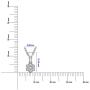 10K White Gold Diamond Cluster Pendant with Sterling Silver Chain Necklace (1/5 cttw, I-J Color, I2-I3 Clarity), 18''