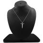 Elmas 1/20ct Round White Diamond 925 Sterling Silver Dagger Sword Pendant Diamond Necklace