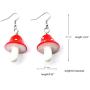 Women Environmental theme Acrylic Dangle Earrings For Female Girls Party Red Purple Acrylic Colorful Mushroom Long Pendant Earrings