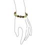 Talisman Amulet Stackable Gemstones Tiger Eye New Jade Serpentine Black Lava Rock Hamsa Hand Stretch Bracelet For Women Men Silver Gold Plated