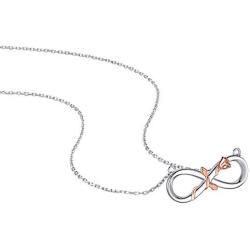 BlingGem Necklaces for Women 925 Sterling Silver Dainty Infinity Rose Necklace Rose Gold Plated Flower Pendant Lover Birthday Anniversary Mothers Gift for Women