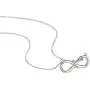 BlingGem Necklaces for Women 925 Sterling Silver Dainty Infinity Rose Necklace Rose Gold Plated Flower Pendant Lover Birthday Anniversary Mothers Gift for Women