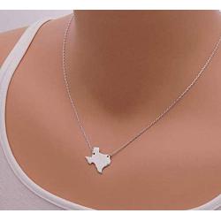 YINLIN Charm Country Map Texas State Alloy Necklace