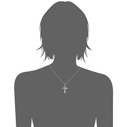 Sterling Silver Diamond Accent Cross Pendant Necklace, 18''