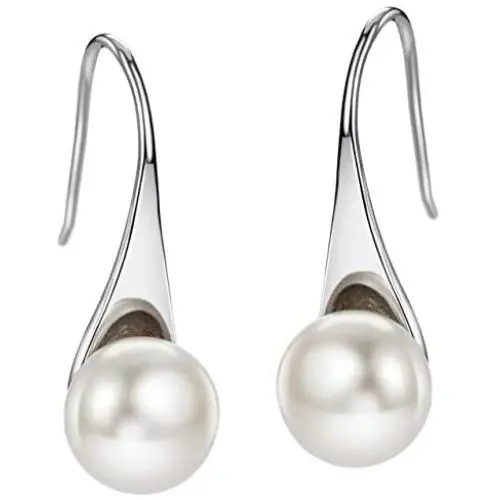 Freshwater Pearl Earrings Dangle Drop Sterling Silver Earrings 8-9mm Cultured Pearl Fine Jewelry for Women Girls