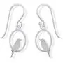 Boma Jewelry Sterling Silver Bird On A Perch Oval Dangle Earrings Boma Jewelry Sterling Silver Bird On A Perch Oval Dangle Earrings
