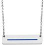 Thin Blue Line Bar Necklace Gift for Wife Mom Appreciation Jewelry