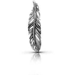 Big Feather Pendant 925 Sterling Silver Native American Tribal Bohemian Jewelry