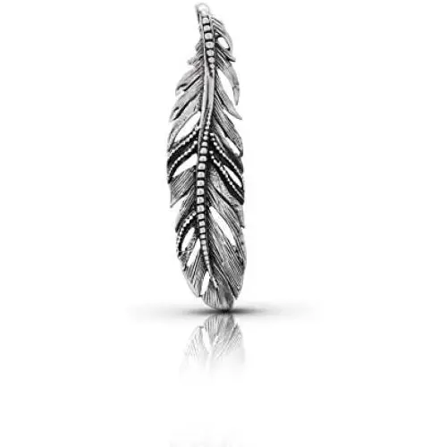Big Feather Pendant 925 Sterling Silver Native American Tribal Bohemian Jewelry Big Feather Pendant 925 Sterling Silver Native American Tribal Bohemian Jewelry