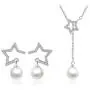 Injoy Jewelry Women Faux Pearl Jewelry Set, Round Faux Pearl Pendant Necklace and Stud Earrings Set for Women Girls Injoy Jewelry Women Faux Pearl Jewelry Set, Round Faux Pearl Pendant Necklace and Stud Earrings Set for Women Girls