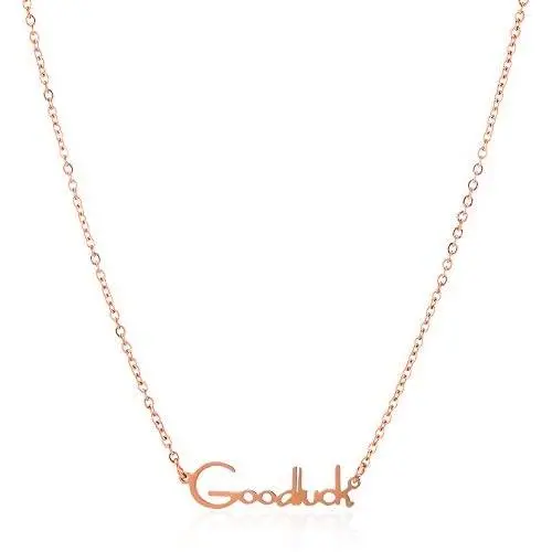 @MintSwag-Yang 14k Gold Plated Stainless Steel Pendant Necklace/Rose Gold Necklace for Women Girls