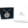 LESLIE BOULES Vintage Saint Michael The Archangel Medal Necklace for Men 22 Inches Length Protection Jewelry