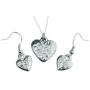 10th Anniversary Pure Tin Pendant and Earring Set