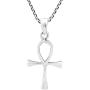 AeraVida Egyptian Hieroglyph Ankh .925 Sterling Silver Pendant Necklace