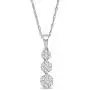 10K White Gold Diamond Cluster Pendant with Sterling Silver Chain Necklace (1/4 cttw, I-J Color, I2-I3 Clarity), 18'' 10K White Gold Diamond Cluster Pendant with Sterling Silver Chain Necklace (1/4 cttw, I-J Color, I2-I3 Clarity), 18''