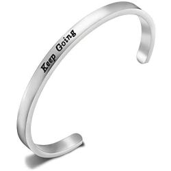 KUIYAI Keep Fucking Going Bracelet Keep Going and Never Fucking Give up Cuff Bangle Inspirational Gift Motivational Jewelry