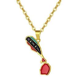 St. Kitts and Nevis Union Flag Pendant Necklaces Gold Color & Stainless Steel Jewelry Ethnic Gifts for Women Men