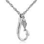 Fish hook Cremation Urn Pendant Memorial Necklace for ashes Fish Urn cremation necklace