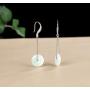 Jade Earrings Protect Safety Charm Jade Clasp Fashion And Elegant Jewelry Dangle Earrings For Women.Sterling Silver Ear Hook.