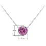 SolidSilver - Sterling Silver 7mm Round Solitaire Pendent Necklace Made with a Genuine Swarovski Crystal | Sterling Silver, Yellow or Rose Gold Dipped