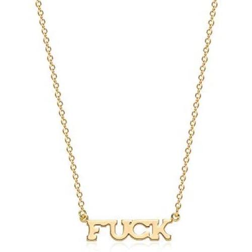 VACRONA Gold Personalized Necklace Nameplate Necklace 14K Gold Plated Choker Necklaces Dainty Clavicle Necklace Charm Jewelry Gift for Women