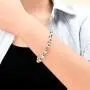 YZDKJ 2pc Fashion Healthy Care Weight Loss Anklet Magnet Bracelets for Foot Hematite Elastic Bracelet Pain Relief for Women Man (Color : Bracelet)