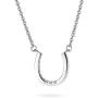 CZ Pave Cubic Zirconia Lucky Good Luck Horseshoe Pendant Necklace For Women Teen 14K Gold Plated 925 Sterling Silver