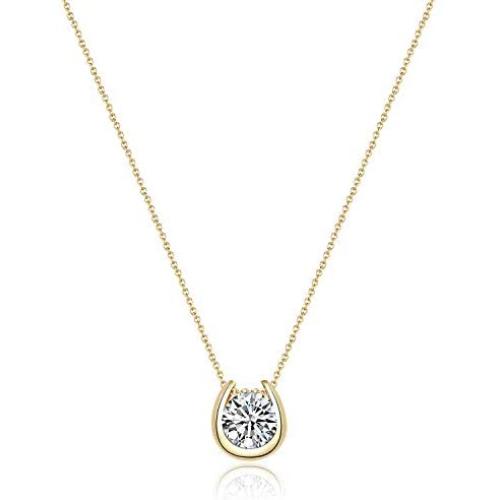 Alantyer Dainty Necklace for Women 18K Gold Plated Women Necklace 5A Cubic Zirconia Necklace for Girls 18”Gift for Women Collection