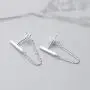 Cinlan Simple Chain 925 Sterling Silver Dangle Earrings Jewelry Minimalist Asymmetric earrings Cinlan Simple Chain 925 Sterling Silver Dangle Earrings Jewelry Minimalist Asymmetric earrings
