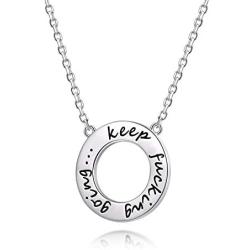 JXJL Inspirational Jewelry Gift Necklace for Her w/Encouragement Awareness Quote Engraved Pendant Birthday Xmas Graduation Gift for Daughter/Women/Girls