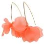 Pink Peach Flower Petal Resin Long Bohemian Drop Dangle Earrings-perfect for gift, women, girls