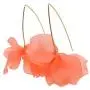 Pink Peach Flower Petal Resin Long Bohemian Drop Dangle Earrings-perfect for gift, women, girls
